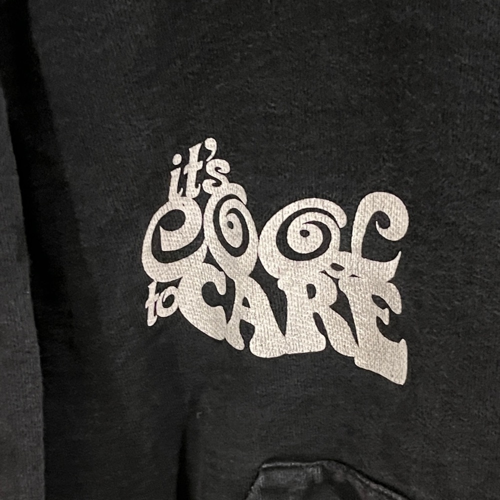LONELY GHOST Its Good to Care Black Hoodie - Picture 4 of 9